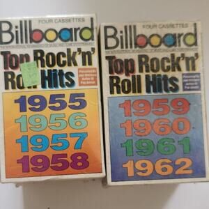 VINTAGE BILLBOARD TOP ROCK'N'ROLL HITS 1955 - 1972 CASSETTES SEALED RHINO